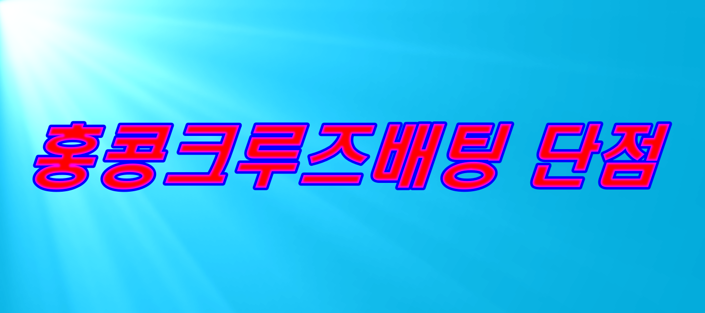 마이크로슬롯카지노 홍콩 크루즈 배팅 위험성